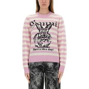Ganni Striped Bunny Sweater - NWT